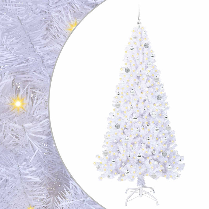 Brad de Crăciun artificial cu 300 LED Alb 210 cm PVC și Oțel - WALTI WALTI