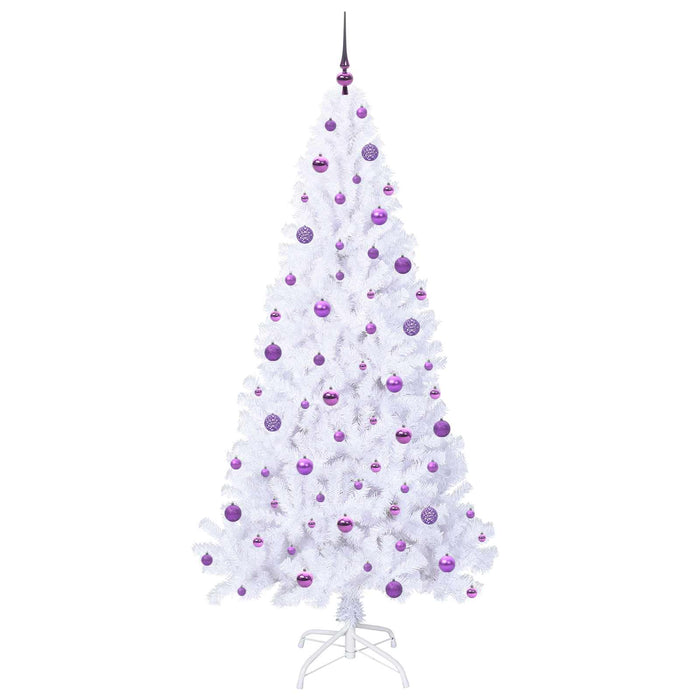 Brad de Crăciun artificial cu 300 LED Alb 210 cm PVC și Oțel - WALTI WALTI