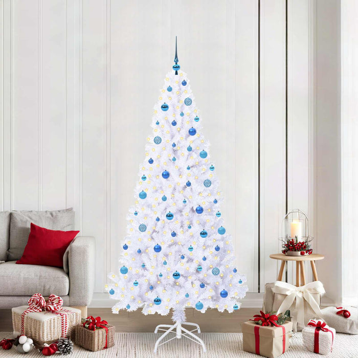 Brad de Crăciun artificial cu 300 LED Alb 210 cm PVC și Oțel - WALTI WALTI