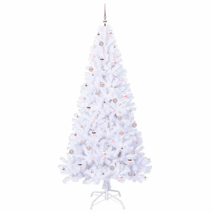 Brad de Crăciun artificial cu 300 LED Alb 240 cm PVC și Oțel WALTI