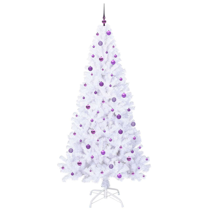 Brad de Crăciun artificial cu 300 LED Alb 240 cm PVC și Oțel WALTI