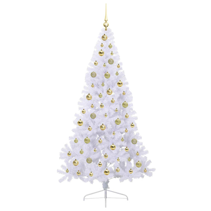 Brad de Crăciun artificial cu 300 LED Alb 180 cm PVC și Oțel WALTI