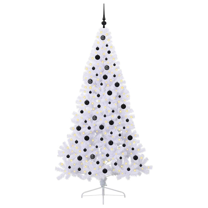 Brad de Crăciun artificial cu 300 LED Alb 210 cm PVC și Oțel WALTI