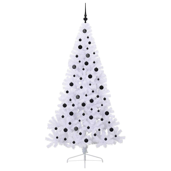 Brad de Crăciun artificial cu 300 LED Alb 210 cm PVC și Oțel WALTI