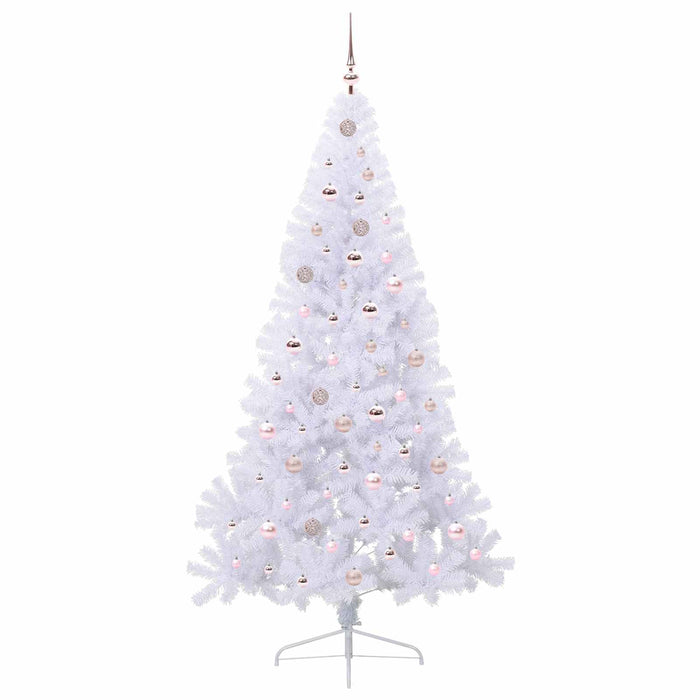 Brad de Crăciun artificial cu 300 LED Alb 210 cm PVC și Oțel WALTI