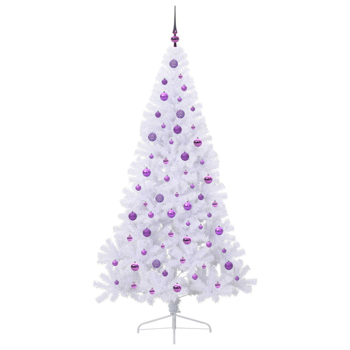 Brad de Crăciun artificial cu 300 LED Alb 210 cm PVC și Oțel WALTI