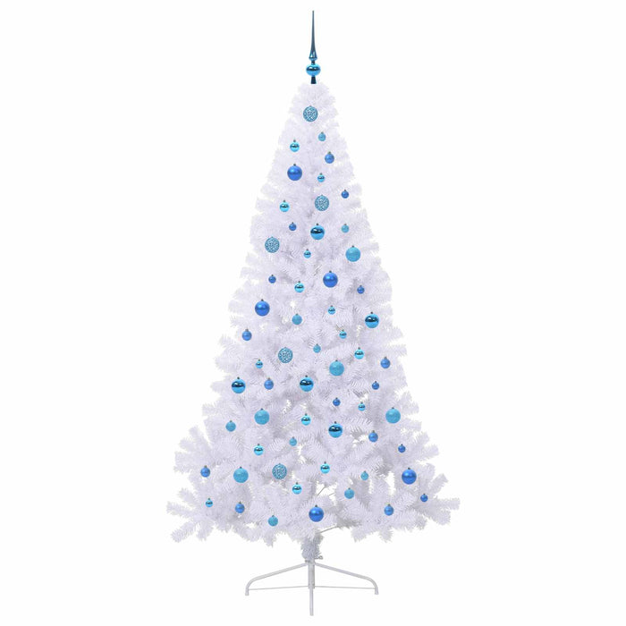 Brad de Crăciun artificial cu 300 LED Alb 210 cm PVC și Oțel WALTI