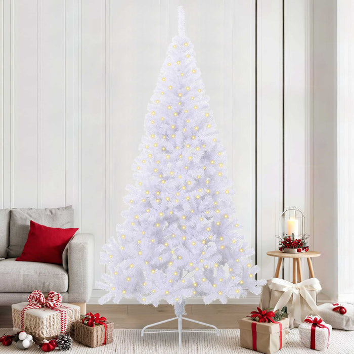Brad de Crăciun artificial cu 300 LED Alb 240 cm PVC și Oțel - WALTI WALTI