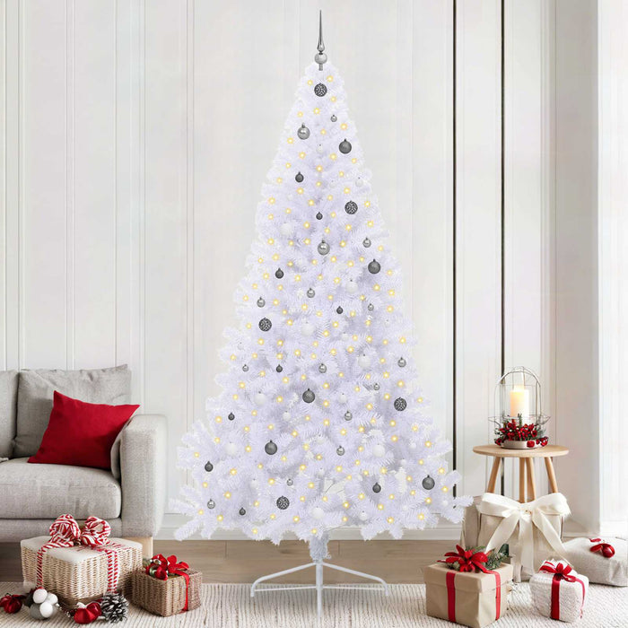 Brad de Crăciun artificial cu 300 LED Alb 240 cm PVC și Oțel - WALTI WALTI