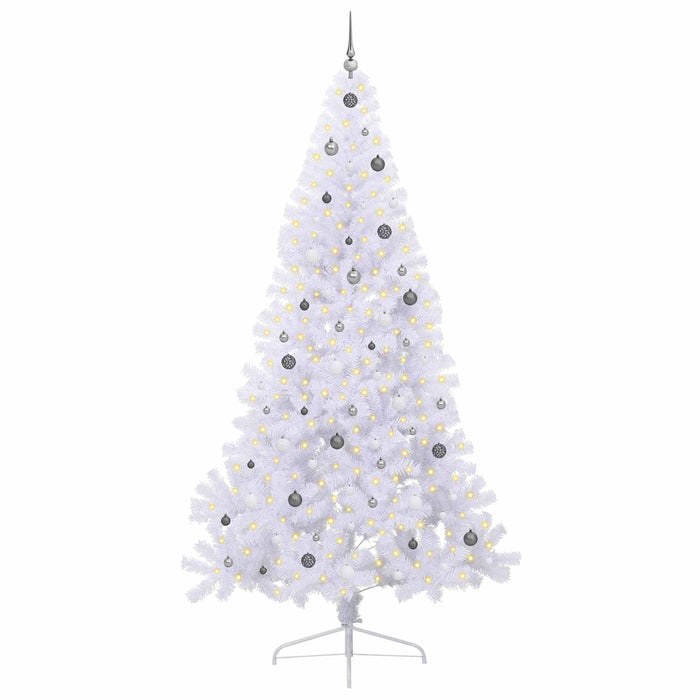 Brad de Crăciun artificial cu 300 LED Alb 240 cm PVC și Oțel - WALTI WALTI