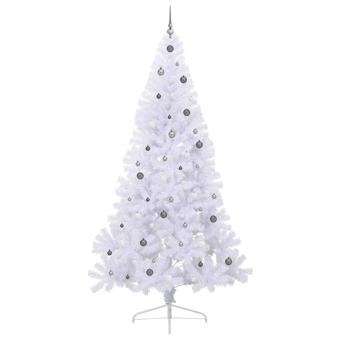 Brad de Crăciun artificial cu 300 LED Alb 240 cm PVC și Oțel - WALTI WALTI