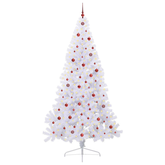Brad de Crăciun artificial cu 300 LED Alb 240 cm PVC și Oțel - WALTI WALTI
