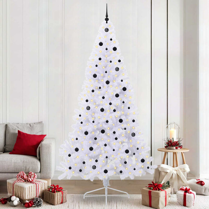 Brad de Crăciun artificial cu 300 LED Alb 240 cm PVC și Oțel - WALTI WALTI