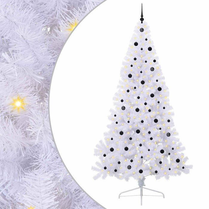 Brad de Crăciun artificial cu 300 LED Alb 240 cm PVC și Oțel - WALTI WALTI