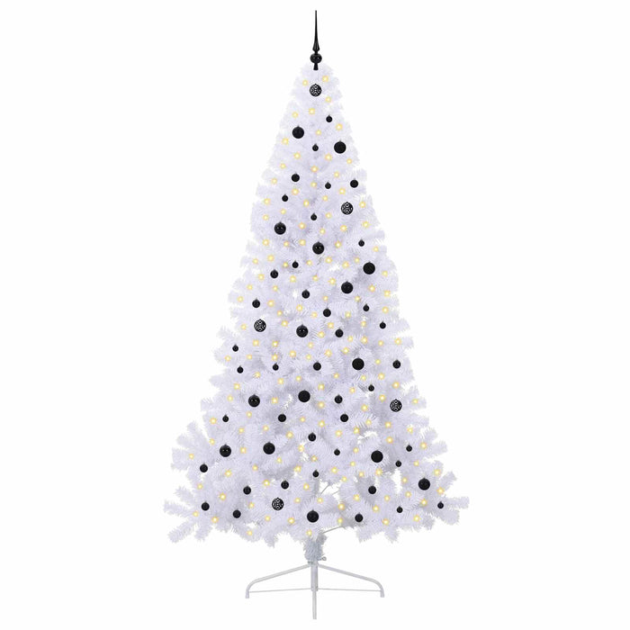 Brad de Crăciun artificial cu 300 LED Alb 240 cm PVC și Oțel - WALTI WALTI