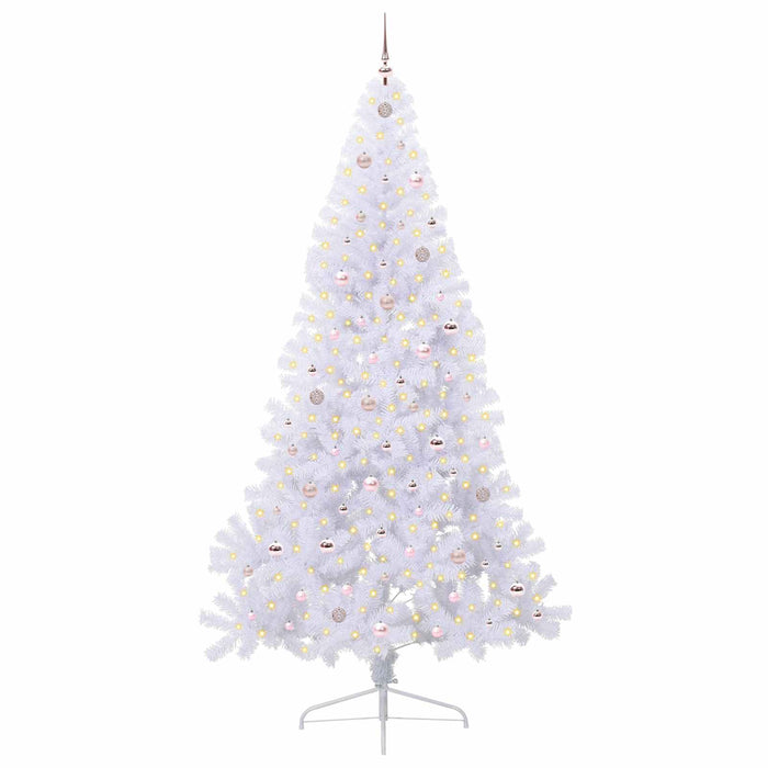 Brad de Crăciun artificial cu 300 LED Alb 240 cm PVC și Oțel - WALTI WALTI