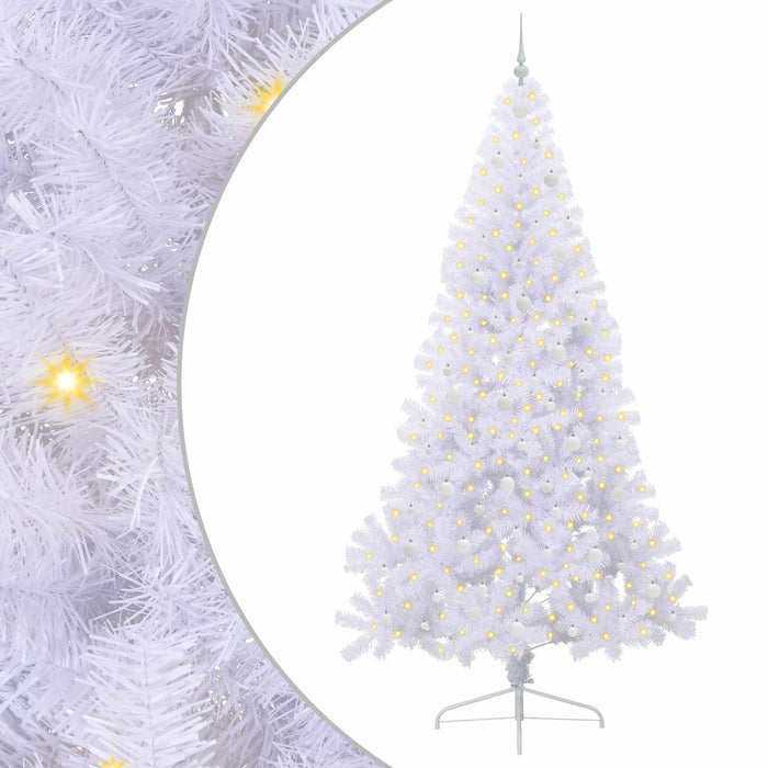 Brad de Crăciun artificial cu 300 LED Alb 240 cm PVC și Oțel - WALTI WALTI