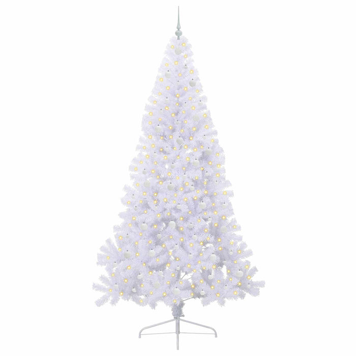 Brad de Crăciun artificial cu 300 LED Alb 240 cm PVC și Oțel - WALTI WALTI