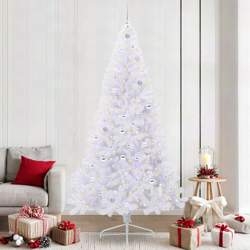 Brad de Crăciun artificial cu 300 LED Alb 240 cm PVC și Oțel - WALTI WALTI