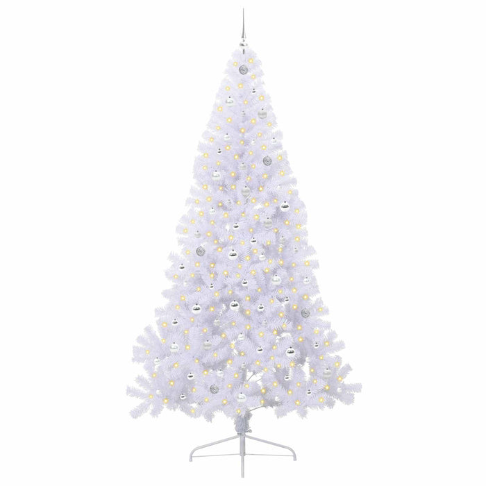 Brad de Crăciun artificial cu 300 LED Alb 240 cm PVC și Oțel - WALTI WALTI