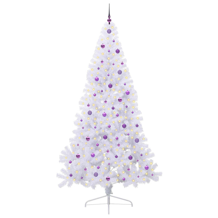 Brad de Crăciun artificial cu 300 LED Alb 240 cm PVC și Oțel - WALTI WALTI