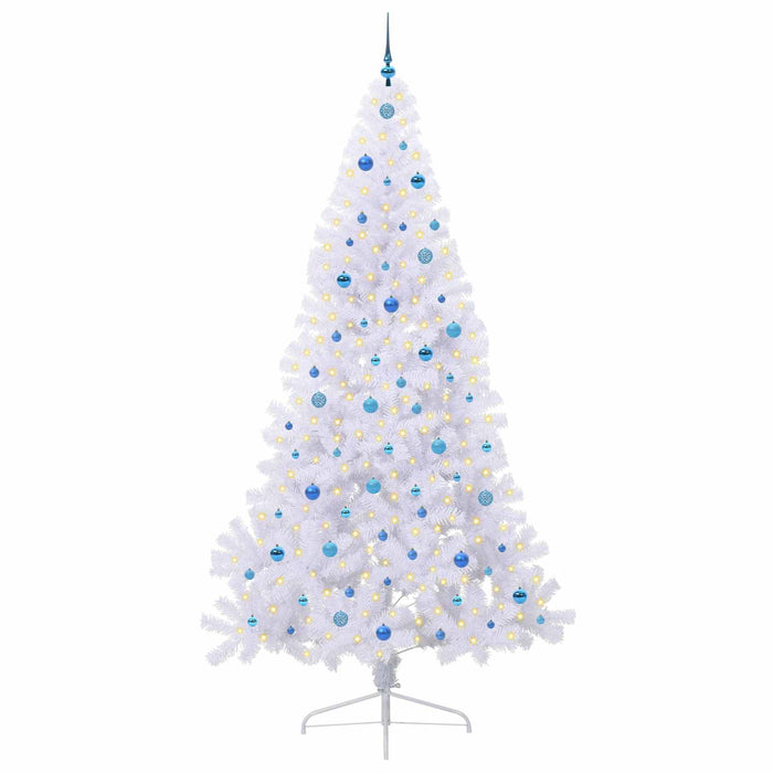 Brad de Crăciun artificial cu 300 LED Alb 240 cm PVC și Oțel - WALTI WALTI