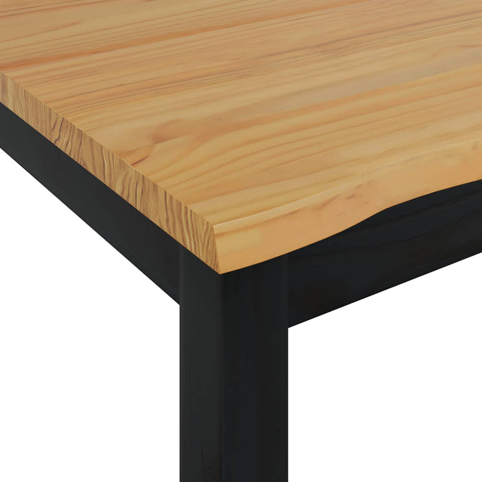 Masă de dining EKAI Negru 112 x 70 x 76,5 cm Lemn masiv de pin WALTI