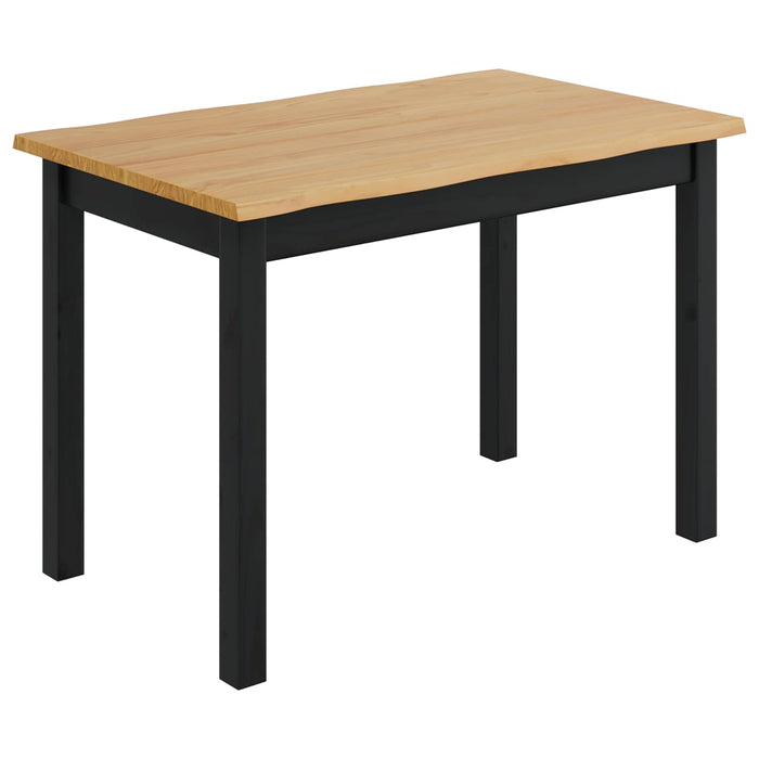 Masă de dining EKAI Negru 112 x 70 x 76,5 cm Lemn masiv de pin WALTI