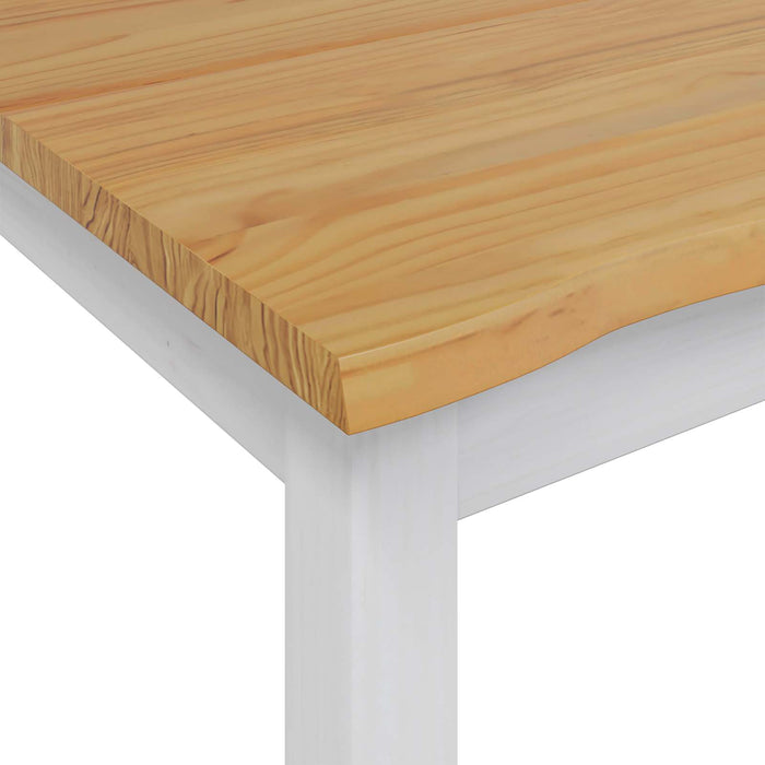 Masă de dining EKAI Alb 112 x 70 x 76,5 cm Lemn masiv de pin WALTI