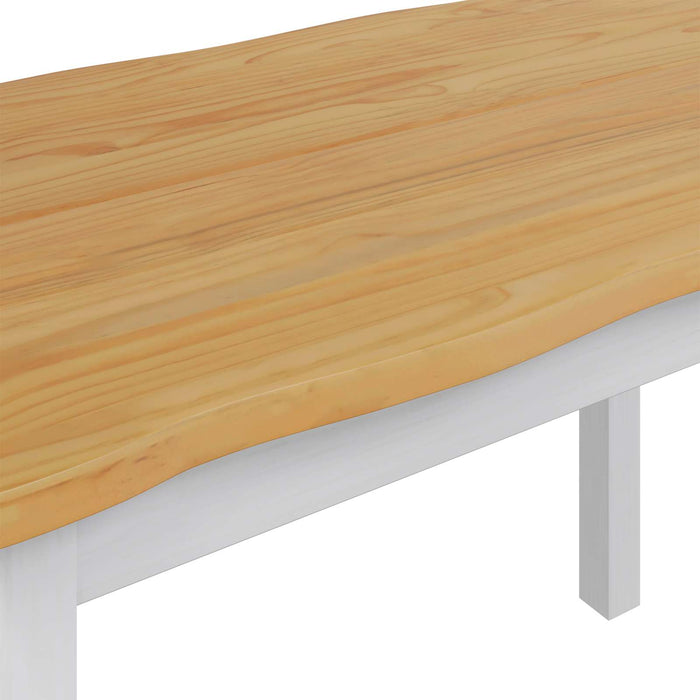 Masă de dining EKAI Alb 112 x 70 x 76,5 cm Lemn masiv de pin WALTI