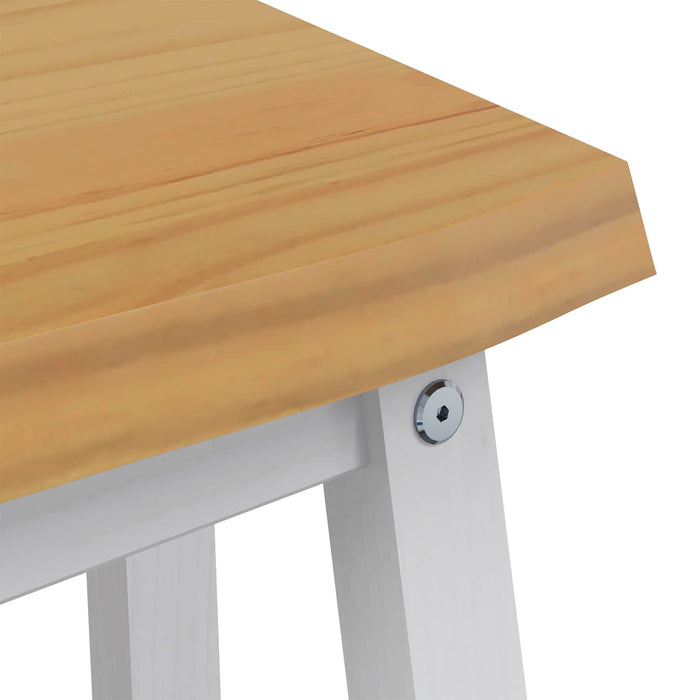 Bancă de Dining EKAI Alb 91,5 x 29 x 45,5 cm Lemn masiv de pin WALTI