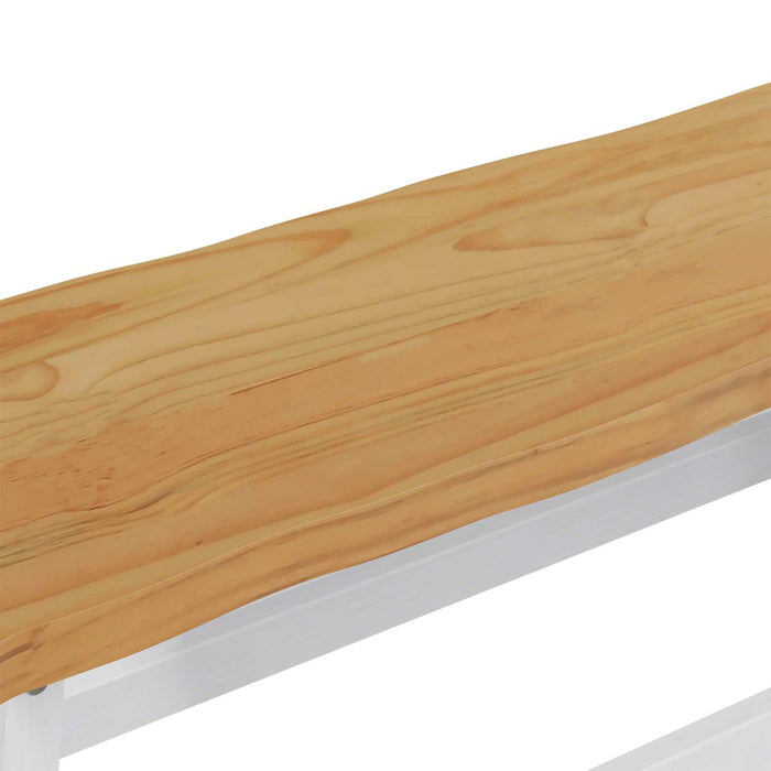 Bancă de Dining EKAI Alb 91,5 x 29 x 45,5 cm Lemn masiv de pin WALTI