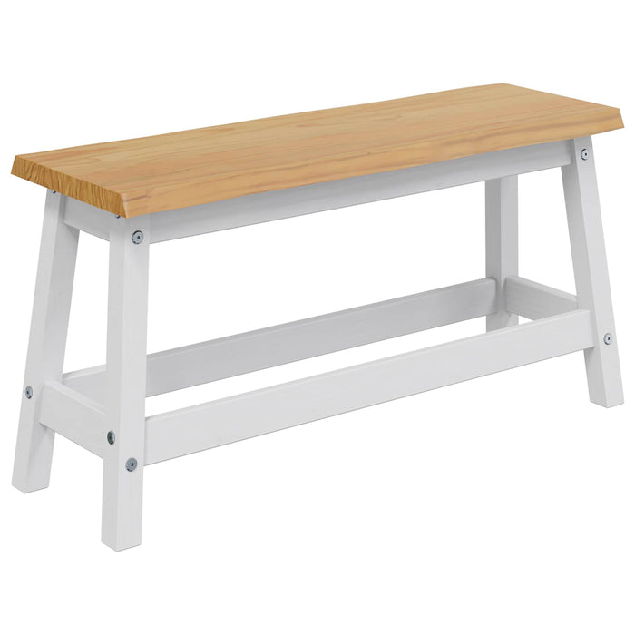 Bancă de Dining EKAI Alb 91,5 x 29 x 45,5 cm Lemn masiv de pin WALTI