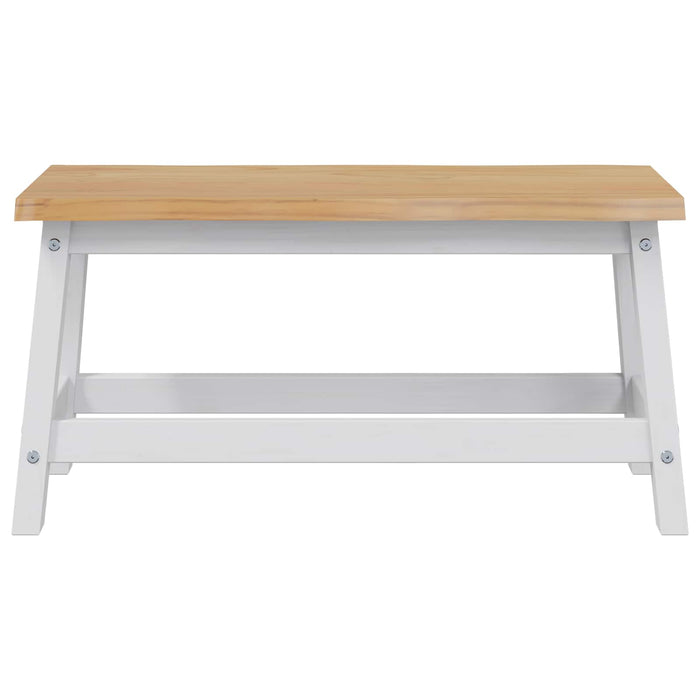 Bancă de Dining EKAI Alb 91,5 x 29 x 45,5 cm Lemn masiv de pin WALTI