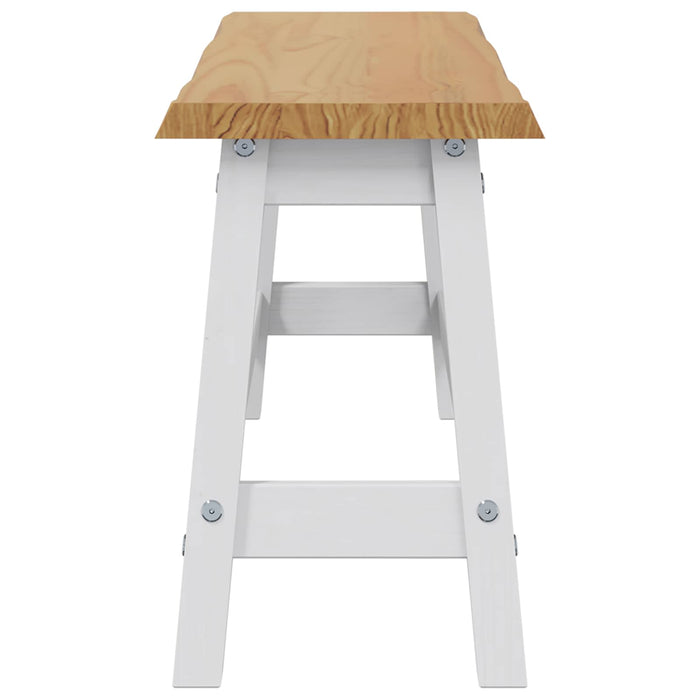 Bancă de Dining EKAI Alb 91,5 x 29 x 45,5 cm Lemn masiv de pin WALTI