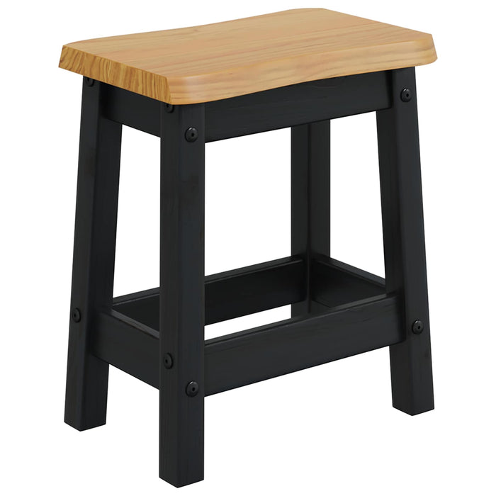 Scaun de bar EKAI 2 pcs Negru 40 x 29 x 45,5 cm WALTI