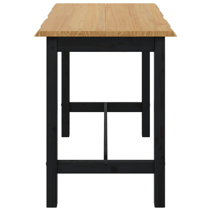 Masă bar înaltă EKAI Negru 112 x 70 x 91 cm Lemn masiv de pin WALTI