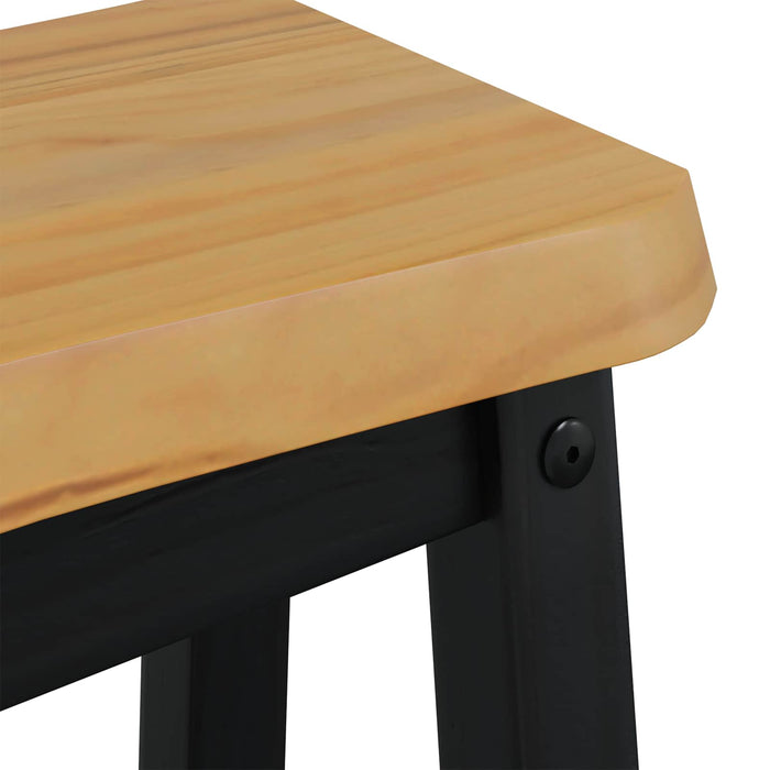 Taburet Bar Înalt EKAI 2 pcs Negru 40 x 29 x 63 cm WALTI