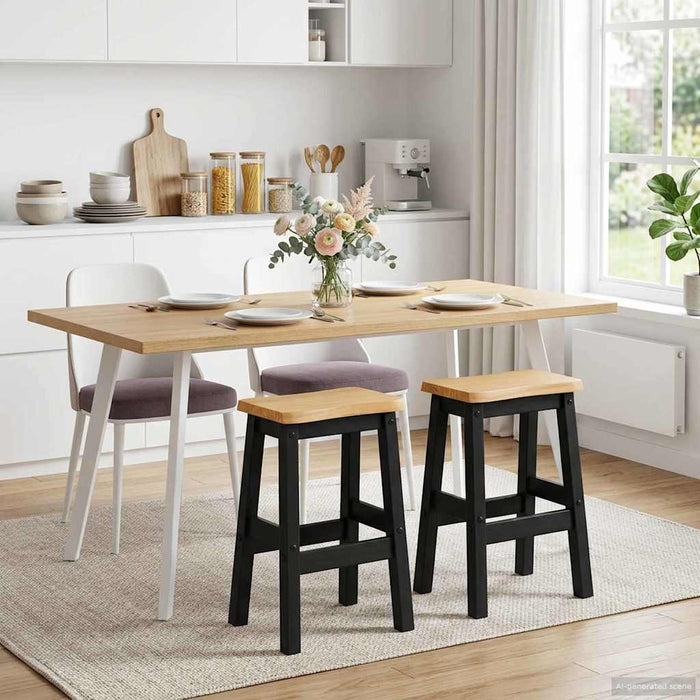 Taburet Bar Înalt EKAI 2 pcs Negru 40 x 29 x 63 cm WALTI