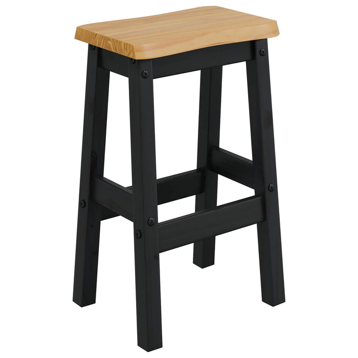 Taburet Bar Înalt EKAI 2 pcs Negru 40 x 29 x 63 cm WALTI