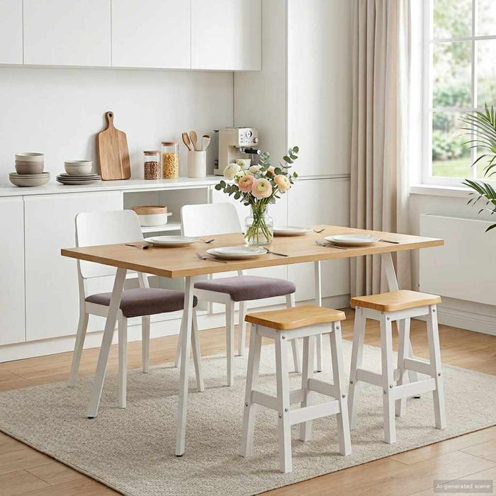 Taburet Bar Înalt EKAI 2 pcs Alb 40 x 29 x 63 cm WALTI