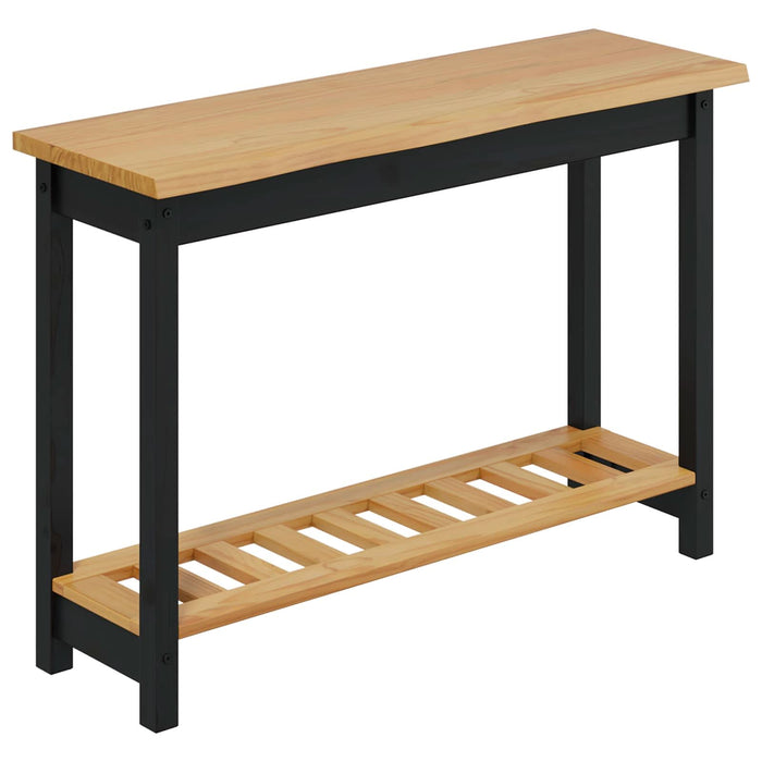 Masă de consolă EKAI Negru 112 x 35 x 76 cm Lemn masiv de pin WALTI