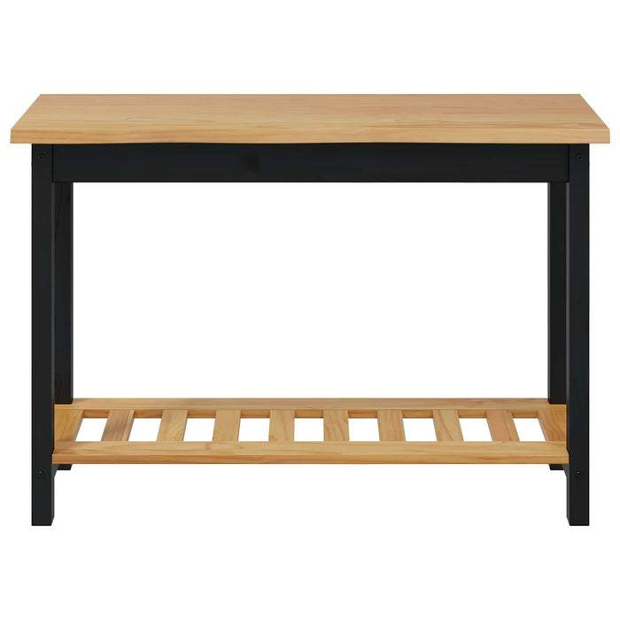 Masă de consolă EKAI Negru 112 x 35 x 76 cm Lemn masiv de pin WALTI