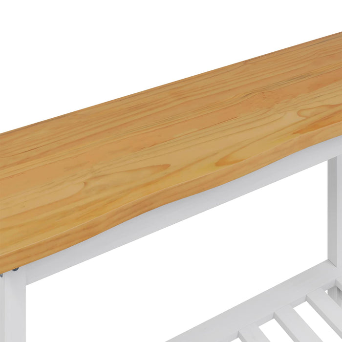 Masă de consolă EKAI Alb 112 x 35 x 76 cm Lemn masiv de pin WALTI