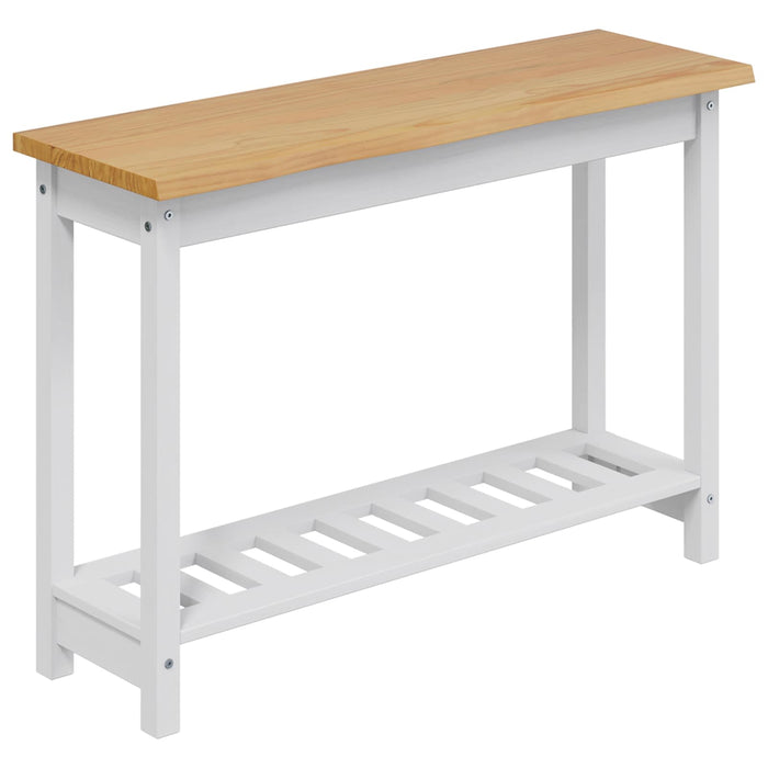 Masă de consolă EKAI Alb 112 x 35 x 76 cm Lemn masiv de pin WALTI