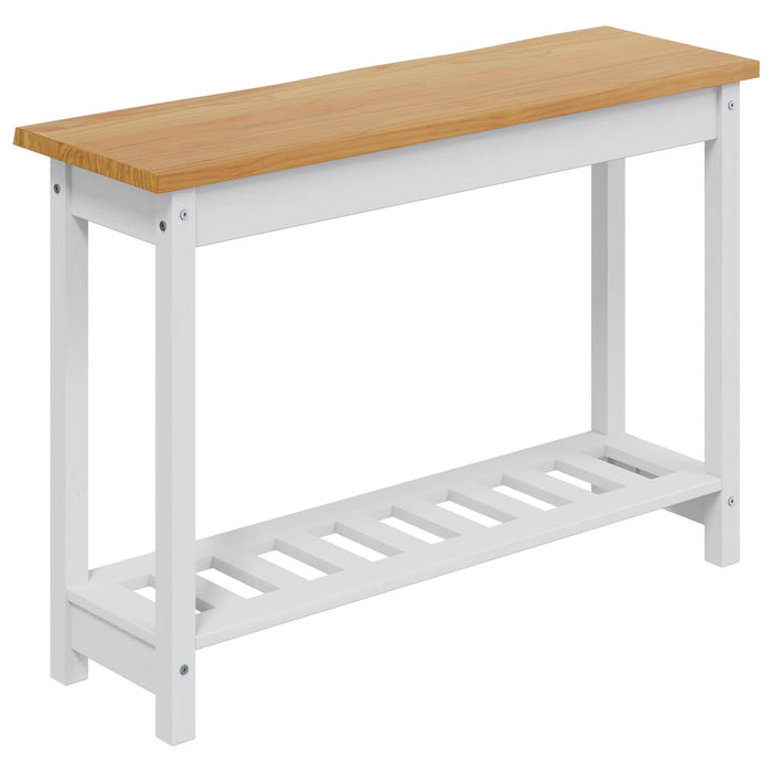 Masă de consolă EKAI Alb 112 x 35 x 76 cm Lemn masiv de pin WALTI