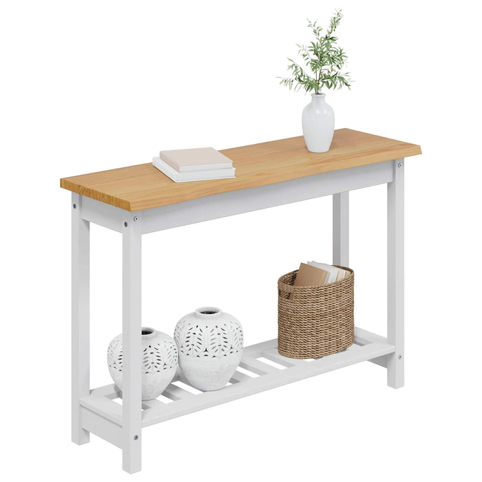 Masă de consolă EKAI Alb 112 x 35 x 76 cm Lemn masiv de pin WALTI