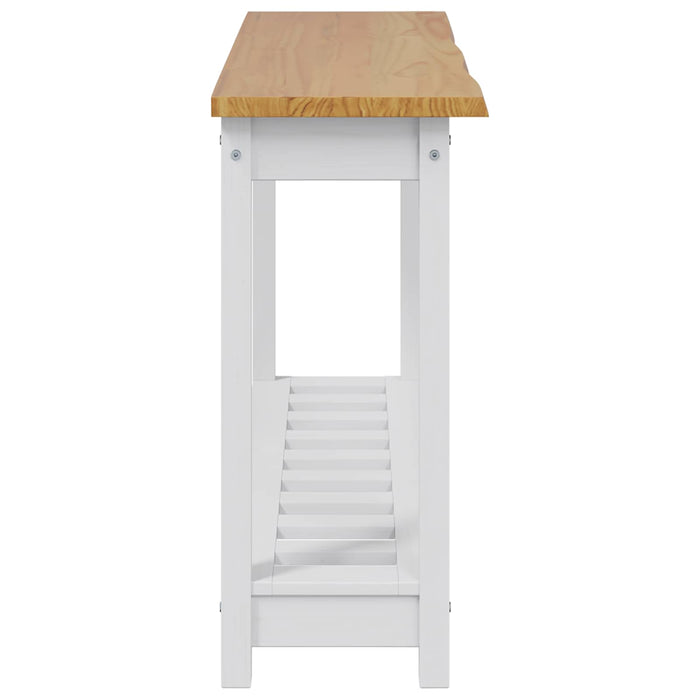 Masă de consolă EKAI Alb 112 x 35 x 76 cm Lemn masiv de pin WALTI