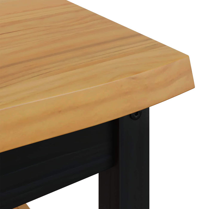 Masă de cafea EKAI Negru 100 x 60 x 45,5 cm Lemn masiv de pin WALTI