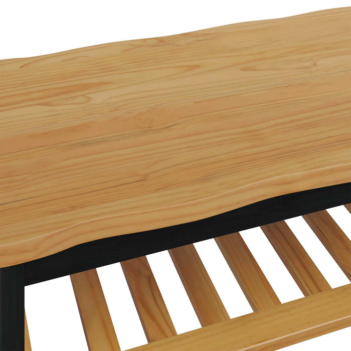 Masă de cafea EKAI Negru 100 x 60 x 45,5 cm Lemn masiv de pin WALTI